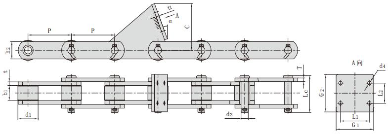 P95.25F1_<font color='red'><font color='red'>鋼廠</font>用<font color='red'>輸送</font>鏈</font> <font color='red'>鋼廠</font>