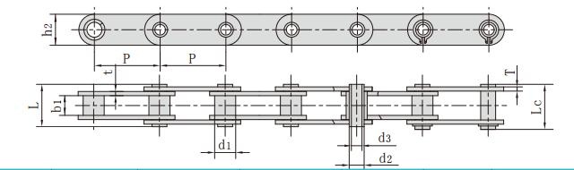 <font color='red'>C2060H</font>-HP,空心銷軸輸送鏈