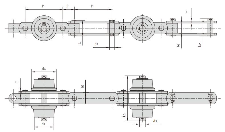 SJ250F7_<font color='red'>雙<font color='red'>鉸接</font><font color='red'>輸送</font>鏈</font>