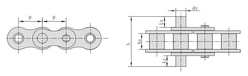 12A-D7_<font color='red'>12a<font color='red'>加長</font><font color='red'>銷軸</font></font>輸送鏈