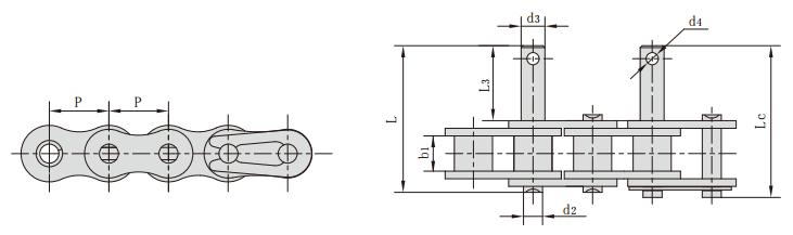 12A-D1F46_<font color='red'>12a<font color='red'>加長</font><font color='red'>銷軸</font></font>輸送鏈