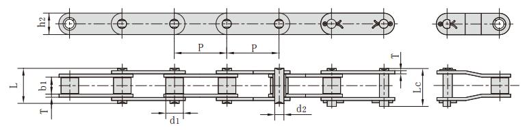 C208A_<font color='red'>C2040</font> 雙節距輸送鏈